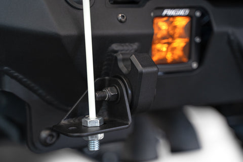 Close-up of Universal Clevis Mounted Whip Flag Holder
